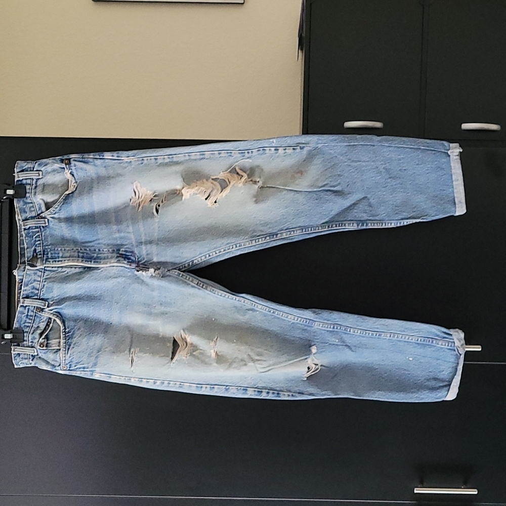 Levi's 90's vintage ripped jeans. Around size 13.